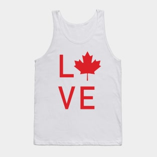 Canada Love Design with Canadian Maple Leaf -red Tank Top